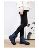 Waterproof Boots Women Casual Winter Warm Plush Soft Platform Snow Slip on Cotton Padded Shoes MartLion   