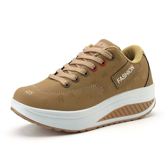 Shoes for Women Platform Sneakers Women Lacing Casual Sport Shoes Wedge Loafers MartLion