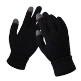 Women Men Warm Winter Touch Screen Gloves Stretch Classical Knit Mittens Wool Full Finger Outdoor Cycling Driving Glove MartLion   