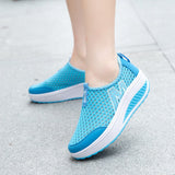 Shoes Women Mesh Flat Sneakers Platform Loafers Breathable Air Mesh Swing Wedges Breathable Flats Mart Lion   