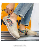Men's Sneakers Casual Summer Low-top Corduroy Fisherma  Lazy  Slip-on Cloth  Trendy Shoes Tennis Mart Lion   