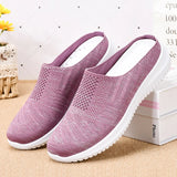 Women Casual Flat Shoes Summer Hollow Breathable Hole Slippers Outdoor Light Walking Half Slippers MartLion   