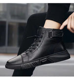 Men's Sports Shoes Casual Platform Boots Man Round MartLion   