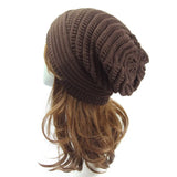 Unisex Fashion Women's Men's Knit Wool Baggy Beanie Hat Winter Warm Outdoor Ski Cap Hip Hop Striped Bonnet MartLion coffee  