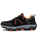 Wear-resistant Anti-slip Hiking Shoes Men's Running Sneakers Vulcanized Shoes Trendy Lace-up Casual MartLion black orange 39 