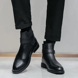 Oxford Men Shoes Leather Party Chelsea Dress Shoes Men Formal Boots For Men Classic Brogue Social Shoe male MartLion