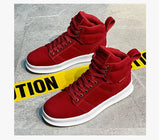 High-Top Men's Sneakers Microfiber Sneaker Platform Tennis Vulcanized Shoes Colorful Casual Men's Shoes MartLion   