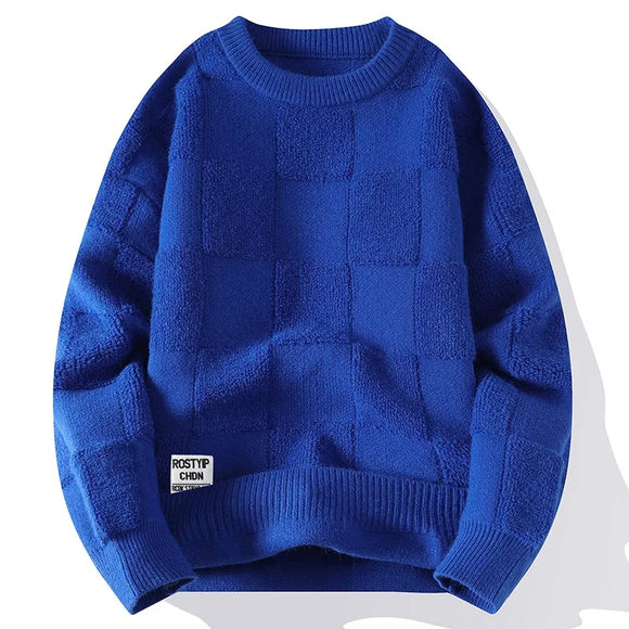 Men's Harajuku Knitted Hip Hop Streetwear Dinosaur Cartoon Pullover Oversized Casual O-Neck Women Vintage Sweaters MartLion Blue S 