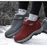 Women Boots Waterproof Snow Boots Warm Plush Winter Shoes Mid-calf Non-slip Winter Female MartLion   