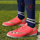 Football Boots Men's Soccer Shoes Indoor Breathable Turf Low Top Anti Slip 4 Colors Mart Lion   