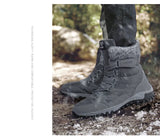Winter Men's Snow Boots Fur Plush Warm Ankle Waterproof Outdoor Non-Slip Hiking Shoes MartLion   