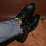 Classic Design Men's Oxford Dress Shoes Black Brown Cow Genuine Leather Handmade Lace Up Brogue Wedding Formal MartLion   