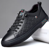 Men's Casual Shoes Designer Luxury Knurling Genuine Leather Flats Skateboard Street Sneakers Mart Lion   