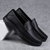 Genuine Leather Casual Shoes Men's Handmade Slip on Platform Walking Outdoor Footwear Driving Loafers Breathable Sneakers MartLion   