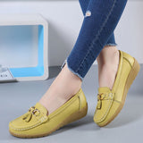 Summer Spring Slip On Flats Shoes Women Flat Casual Ladies Mocassin Femme Moccasins Breathable Zapatos Planos Mart Lion Green 37 