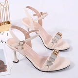 Women's Stiletto High Heel Dress Pumps Lady Evening Party Shoes with Rhinestone Sandals Heels Peep Toe Mart Lion   