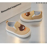 Children Casual Shoes Girls Canvas Shoes Boys Slip-on Baby Cute Cartoon Print Sneakers MartLion   