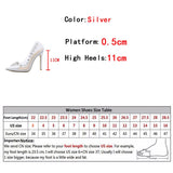 Liyke Crystal Diamond Women Pumps Metal Rivet PVC Transparent High Heels Wedding Prom Shoes Slingback Sandals Mart Lion   