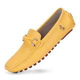 Men's Genuine Leather Loafers Soft Moccasins Shoes Autumn Flat Driving Folding Bean Zapatos Hombre MartLion   