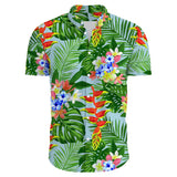 Flower Casual Men's Shirts Print With Short Sleeve For Korean Clothing Floral MartLion E01-JDCS08167 XS 