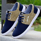 Men's Espadrilles Canvas Shoes Basic Flats Comfort Loafers Casual Sneakers Black Mart Lion Black and khaki 39 