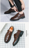 Classic Black Shoes Men's Formal Loe-heel Men Office Leather Zapatos De Vestir Hombre MartLion   