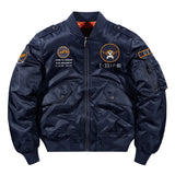 Bomber Jacket Men's Air Force MA 1 Military Baseball Jacket Coat Thick Cargo Jacket Clothing MartLion Thick blue 2 M 50-62.5kg 