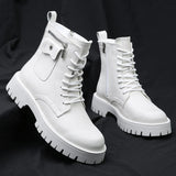 Men's English Style Thick Sole Design Men Boots Layer Leather Casual Boots MartLion