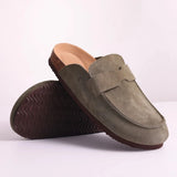 Men's Suede Mules Cork Clogs Platform Sandals Clogs Slippers Outdoor Soft Heeled With Arch Support MartLion