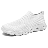 Damyuan Casual Breathable All Season Mesh Shoes Outdoor Running Shoes Men's Trendy Sneakers MartLion WHITE 39 