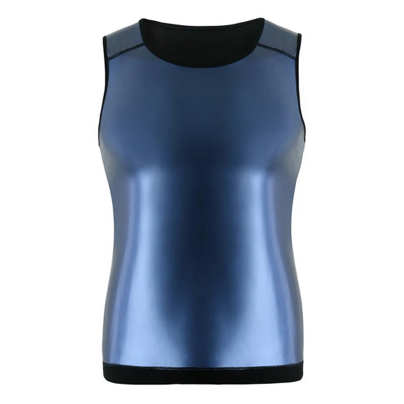  Sauna Shapers Men's Workout Vest Sweat Enhancing Tank Top Premium Slimming Shapewear Waist Trainer Heat Trapping Fitting Shirt MartLion - Mart Lion