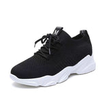 Mesh Sneakers Women's Korean-Style Casual Shoes Soft Bottom Running Mart Lion Cf207 Black 35 