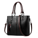 Luxury Handbags Women Bags Designer Big Crossbody Solid Shoulder Leather Handbag Sac Bolsa Feminina Mart Lion Black  