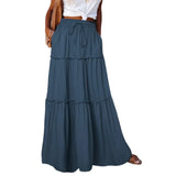 Ethnic Style Vintage Long Skirt Women Summer Loose Beach Ladies Casual MartLion