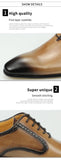 Elegant Formal Dress Shoes Men's Handmade Genuine Leather Oxford Suit Footwear Wedding Party Black Khaki Color MartLion   