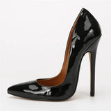 High Heels Shoes Women Pumps Large White Stiletto Heel Patent Leather Office Wedding Shoes Hey MartLion