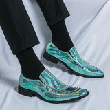 Rivet Dress Shoes Men's Slip On Party Loafers Formal Chelsea Social Wedding Footwear Mart Lion   