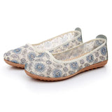 Women Cute Sweet Light Weight Floral Dance Loafers Lady Comfort Canvas Flat Shoes MartLion cc 40 