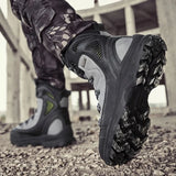Men Leather Boots Mens Desert Waterproof Work Safety Shoes Climbing Hiking Ankle Men Outdoor Boots MartLion