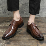 British Men's Dress Shoes Elegant Split Leather Formal Social Oxfords Mart Lion   