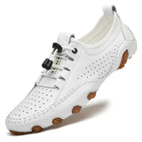 Designer Men's Loafers Soft Moccasins Spring Autumn Genuine Leather Shoes Warm Flats Driving MartLion 8858-1 White 44 