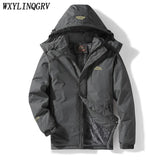  Autumn Winter Men's Windproof Hooded Jackets Winter Warm Waterproof Detachable Hat Jackets MartLion - Mart Lion