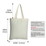  13.4x15in Canvas Tote Bag Shopping Handbag Casual Large Capacity Cloth Blank Reusable Shoulder Bag MartLion - Mart Lion