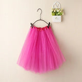 Women Summer Vintage Tulle Skirt Adult Fancy Ballet Dancewear Party Costume Ball Gown Mini Skirt MartLion rose red One Size 