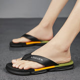 Men's Flip Flops Outdoor Slippers Home Trendy Casual Beach Shoes Water Summer Sandals Zapatillas Hombre Mart Lion   