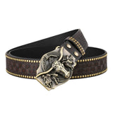 Western Cowboy PU Leathers Belt Men's Waist Strap Vintage Engraved Belt for Jeans MartLion   