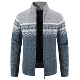 Men's Winter Sweater Knitted Cardigan Thick Coat Zip-Up Jacket Warm Sweaters Thick Cardigan Sweatshirts Clothes MartLion Dark Grey M 
