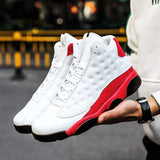 Basket Homme Men's Basketball Shoes Sneakers Women Sport Boys Girls Fitness Trainers Yellow MartLion 1668-white red 36 