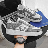 Breathable Cartoon Casual Sneakers Men's Lace-up Low-Top Shoes Mart Lion   