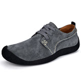 Men's Casual Shoes Sneakers Suede Leather Loafers Flat Driving Shoes MartLion Gray 08 11 